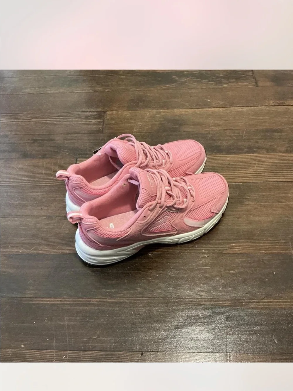 Avia Women's Pink Mesh Lace-Up Athletic Sneakers
